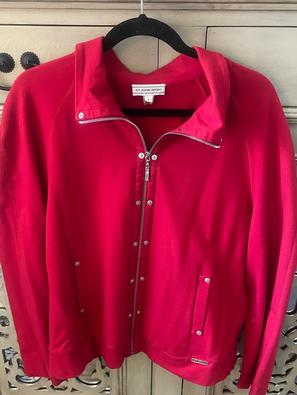 St John Sport Women's Red Zip Front Jacket